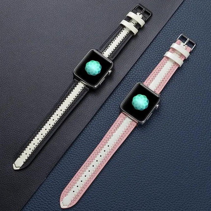 Cowhide Leather Luminous Band For Apple Watch 40/41/44/45mm