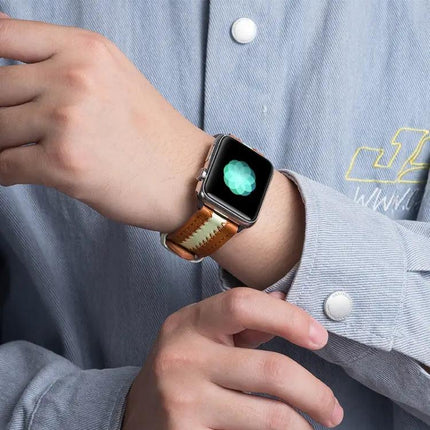 Cowhide Leather Luminous Band For Apple Watch 40/41/44/45mm