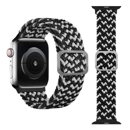 Buckle Braided Elastic Watch Band Rainbow For Apple 38-41mm