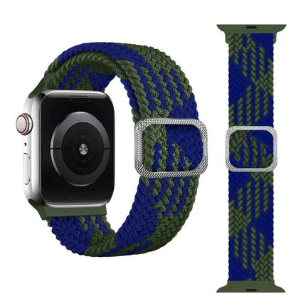 Buckle Braided Elastic Watch Band Rainbow For Apple 38-41mm