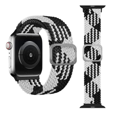 Buckle Braided Elastic Watch Band Rainbow For Apple 38-41mm