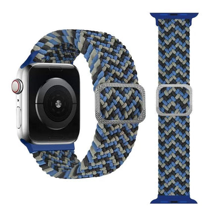 Buckle Braided Elastic Watch Band Rainbow For Apple 38-41mm