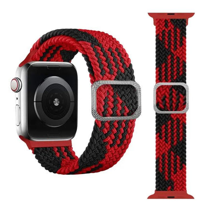 Buckle Braided Elastic Watch Band Rainbow For Apple 38-41mm