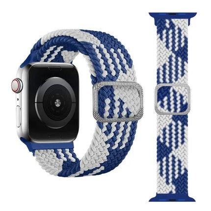 Apple Watch Braided Elastic Buckle Band Rainbow 38-42mm