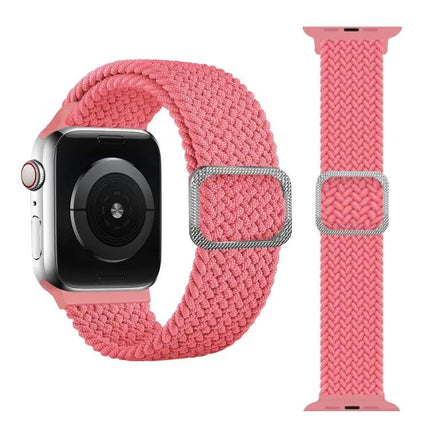 Buckle Braided Elastic Watch Band Rainbow For Apple 38-41mm