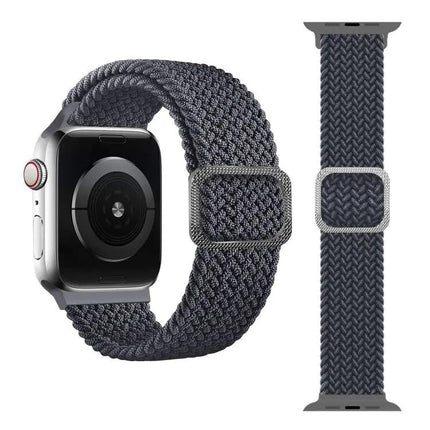 Apple Watch Braided Elastic Buckle Band Rainbow 38-42mm