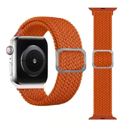 Apple Watch Braided Elastic Buckle Band Rainbow 38-42mm