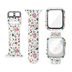 For Apple Watch Series 3 & 2 & 1 38mm / White Florets