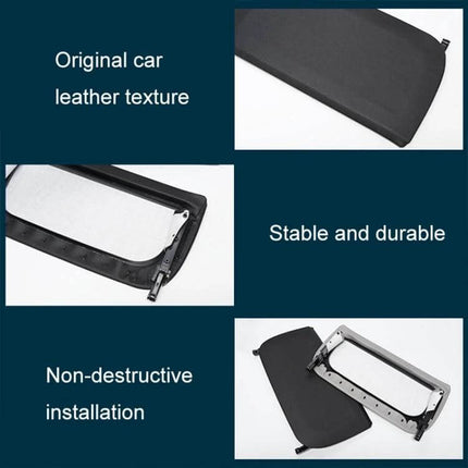 Car Seat Rear Panel Storage Bag For BMW 5 Series And 7 Series - black leather-textured PU rear panel organizer, durable, non-destructive installation