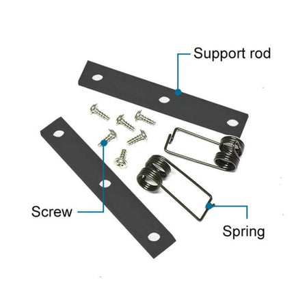 Car Seat Rear Panel Storage Bag For BMW 5 Series And 7 Series - replacement support rods, screws and springs kit, black PU trim hardware