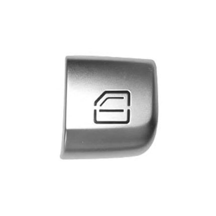 Car Window Lift Switch Button, 20x15mm, Mercedes-Benz Compatible silver ABS+PC replacement window switch button for door panel