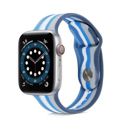 Rainbow Silicone Watch Band For Apple Watch 38mm to 45mm