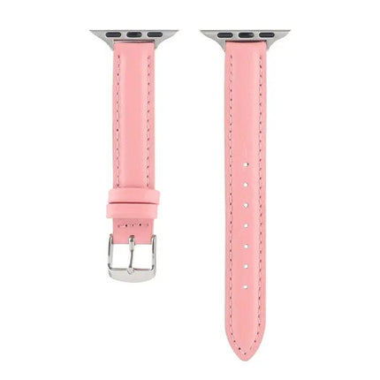 14mm Slim Genuine Leather Apple Watch Adjustable Strap