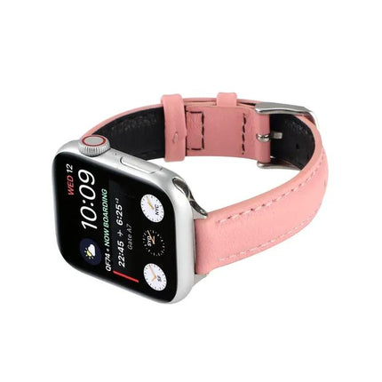 14mm Slim Genuine Leather Apple Watch Adjustable Strap