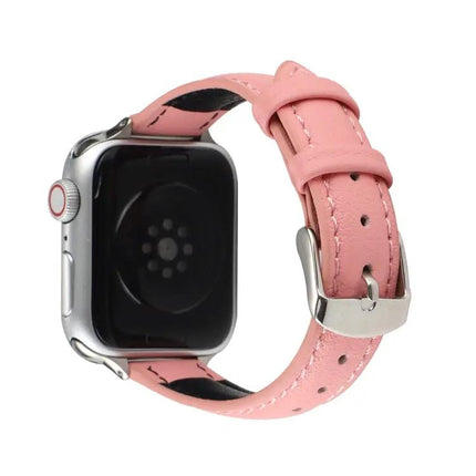 14mm Slim Genuine Leather Apple Watch Adjustable Strap