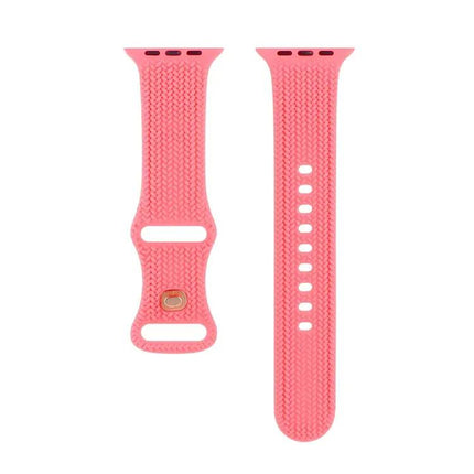 Woven Silicone Buckle Apple Watch Strap Compatible 38-45mm