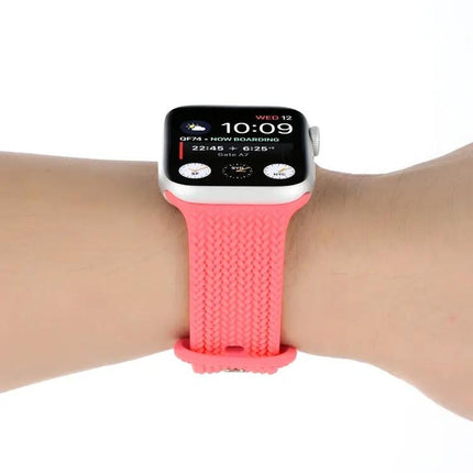 Woven Silicone Buckle Apple Watch Strap Compatible 38-45mm