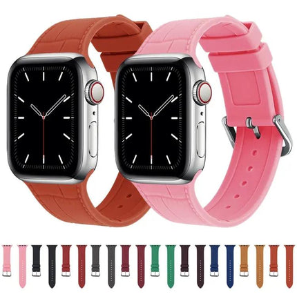 Silicone Replacement Watch Band For Apple Watch 38-45mm