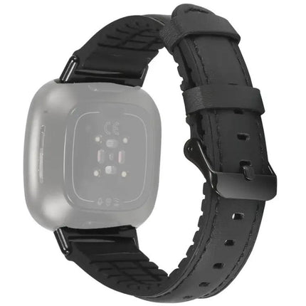Leather Silicone Replacement Watch Band For Fitbit Versa 3
