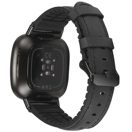Leather Silicone Replacement Watch Band For Fitbit Versa 3