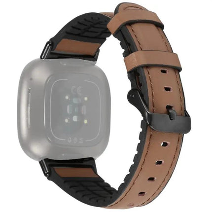 Leather Silicone Replacement Watch Band For Fitbit Versa 3