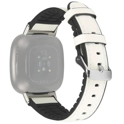 Leather Silicone Replacement Watch Band For Fitbit Versa 3