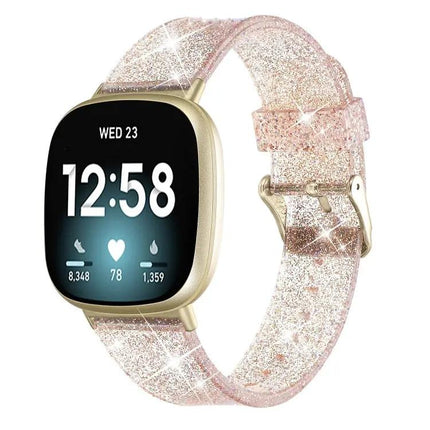 Glitter Silicone Replacement Watch Band For Fitbit Versa 3