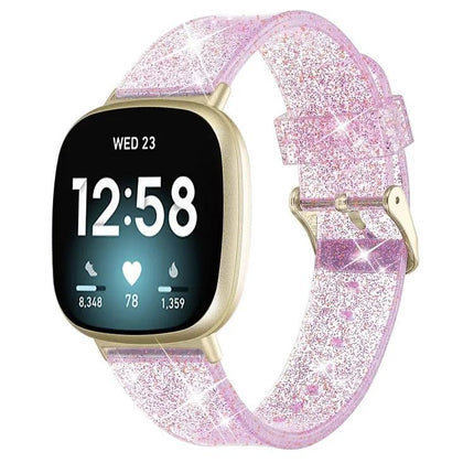 Glitter Silicone Replacement Watch Band For Fitbit Versa 3