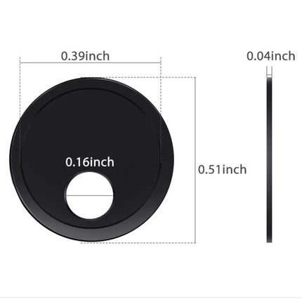 Webcam Privacy Covers, Pack of 3, for Laptops and Phones round low-profile black cover with sliding open hole and dimensions 0.51in x 0.39in x 0.04in