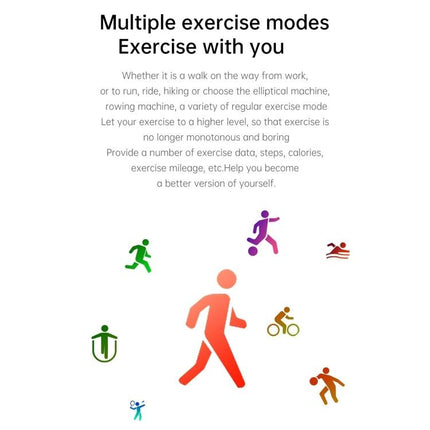 Compact Watch for On-the-Go Health Tracking and Calls showing multiple exercise mode icons and activity tracking