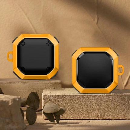 Convenient Protective Case for Earphones on Daily Outings - durable dustproof yellow square case with quick-charge access
