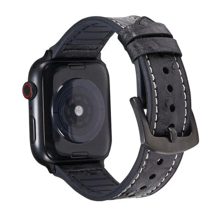 Ostrich Texture Leather Apple Watch Replacement Bands