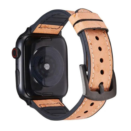 Ostrich Texture Leather Apple Watch Replacement Bands