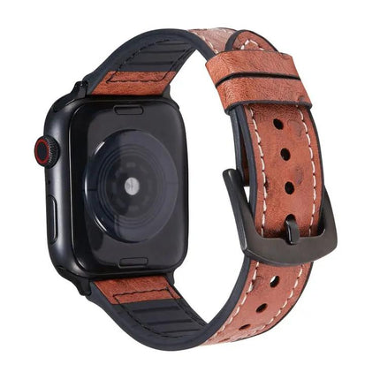 Ostrich Texture Leather Apple Watch Replacement Bands