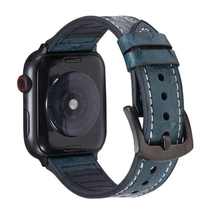 Ostrich Texture Leather Apple Watch Replacement Bands