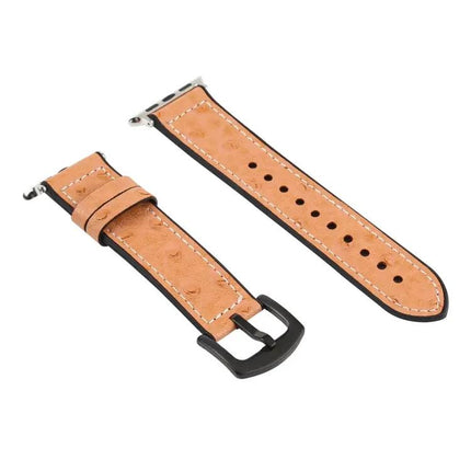 Ostrich Texture Leather Apple Watch Replacement Bands