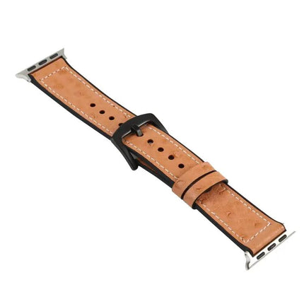 Ostrich Texture Leather Apple Watch Replacement Bands