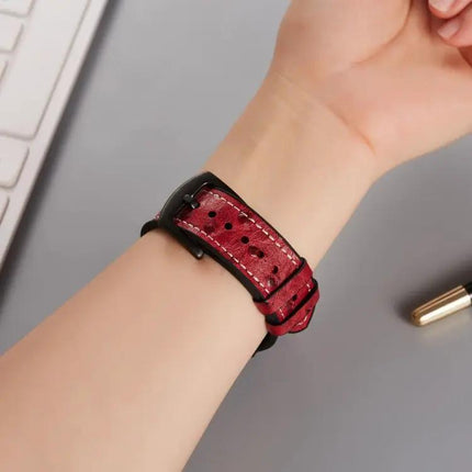 Ostrich Texture Leather Apple Watch Replacement Bands