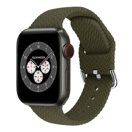 Braided Silicone Watch Band Buckle Fits Apple Watch 38/45mm