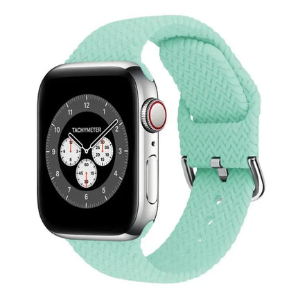 Braided Silicone Watch Band Buckle Fits Apple Watch 38/45mm