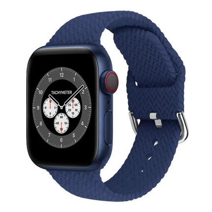 Braided Silicone Watch Band Buckle Fits Apple Watch 38/45mm