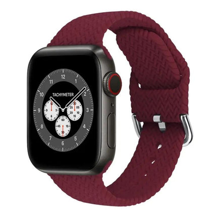 Braided Silicone Watch Band Buckle Fits Apple Watch 38/45mm