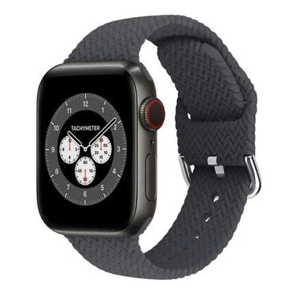 Braided Silicone Watch Band Buckle Fits Apple Watch 38/45mm