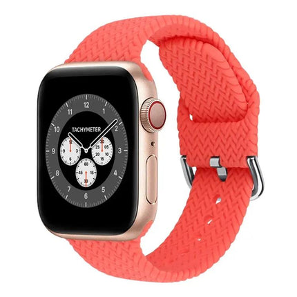 Braided Silicone Watch Band Buckle Fits Apple Watch 38/45mm
