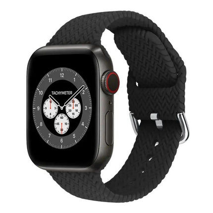 Braided Silicone Watch Band Buckle Fits Apple Watch 38/45mm