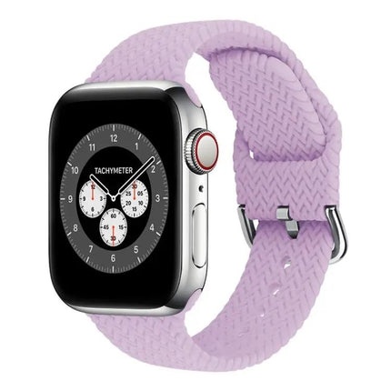 Braided Silicone Watch Band Buckle Fits Apple Watch 38/45mm