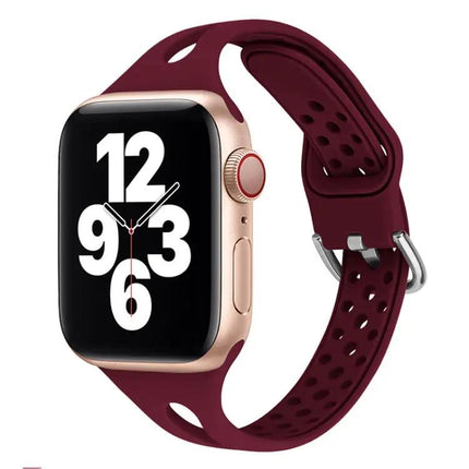Silicone Replacement Band For Apple Watch 38-45mm Adjustable