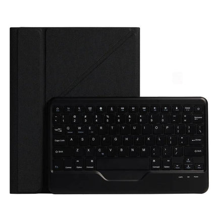 Leather Case with Splittable Bluetooth Keyboard for iPad Models shown with detachable black keyboard and protective folio case