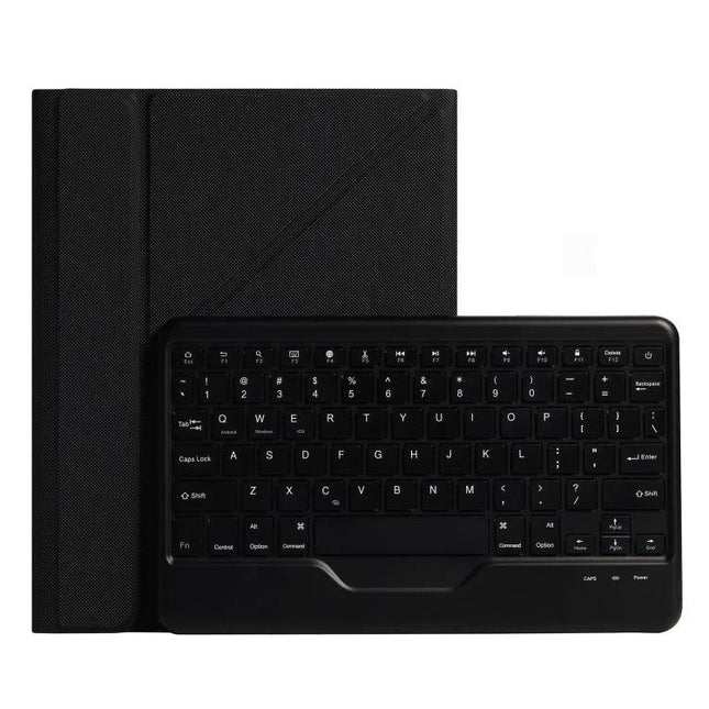 Leather Case with Splittable Bluetooth Keyboard for iPad Models - black protective folio with detachable Bluetooth keyboard