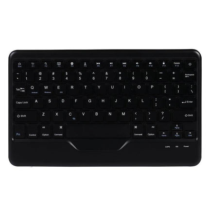 Leather Case with Splittable Bluetooth Keyboard for iPad Models — Black detachable Bluetooth keyboard shown
